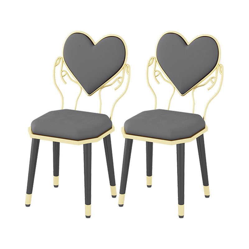 Nordic Design Fabric Dining Side Chairs Open Back Side Chair for Home Grey 2 Piece Set Clearhalo ' kitchen&dining_furn' 'Dining Chairs' 'Dining Tables & Seating' 'dining_chair' 'furn' 'furn_dining_chair' 'Furniture' 'furniture_dining_chair' 'Kitchen & Dining Furniture' 'kitchen' 4557582