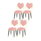 Nordic Design Fabric Dining Side Chairs Open Back Side Chair for Home Pink 4 Piece Set Clearhalo ' kitchen&dining_furn' 'Dining Chairs' 'Dining Tables & Seating' 'dining_chair' 'furn' 'furn_dining_chair' 'Furniture' 'furniture_dining_chair' 'Kitchen & Dining Furniture' 'kitchen' 4557590