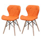 Contemporary Beech Wingback Side Chair Matte Finish Upholstered Dining Chair Orange-Red Set of 2 Clearhalo ' kitchen&dining_furn' 'Dining Chairs' 'Dining Tables & Seating' 'dining_chair' 'Furniture' 'furniture_dining_chair' 'Kitchen & Dining Furniture' 'kitchen' 4557596