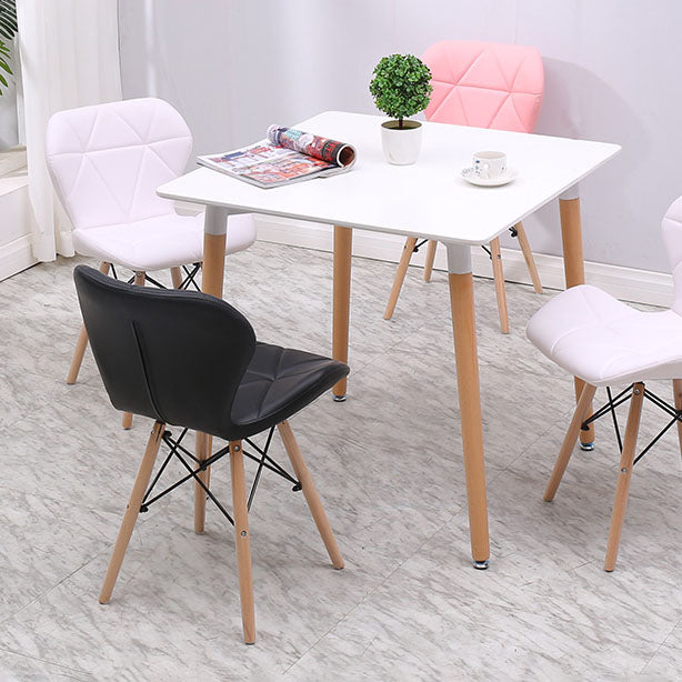 Contemporary Beech Wingback Side Chair Matte Finish Upholstered Dining Chair Clearhalo ' kitchen&dining_furn' 'Dining Chairs' 'Dining Tables & Seating' 'dining_chair' 'Furniture' 'furniture_dining_chair' 'Kitchen & Dining Furniture' 'kitchen' 4557600