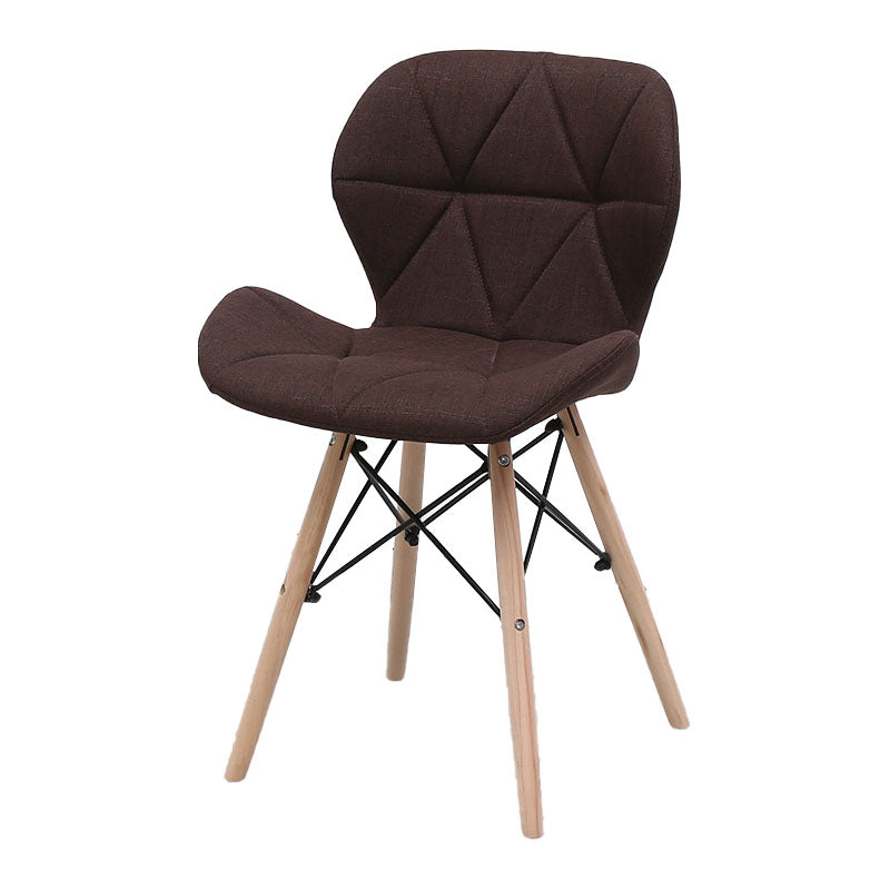 Contemporary Beech Wingback Side Chair Matte Finish Upholstered Dining Chair Clearhalo ' kitchen&dining_furn' 'Dining Chairs' 'Dining Tables & Seating' 'dining_chair' 'Furniture' 'furniture_dining_chair' 'Kitchen & Dining Furniture' 'kitchen' 4557602