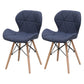 Contemporary Beech Wingback Side Chair Matte Finish Upholstered Dining Chair Sky Blue Set of 2 Clearhalo ' kitchen&dining_furn' 'Dining Chairs' 'Dining Tables & Seating' 'dining_chair' 'Furniture' 'furniture_dining_chair' 'Kitchen & Dining Furniture' 'kitchen' 4557609