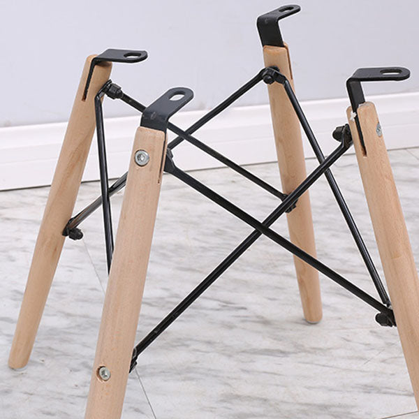 Contemporary Beech Wingback Side Chair Matte Finish Upholstered Dining Chair Clearhalo ' kitchen&dining_furn' 'Dining Chairs' 'Dining Tables & Seating' 'dining_chair' 'Furniture' 'furniture_dining_chair' 'Kitchen & Dining Furniture' 'kitchen' 4557611