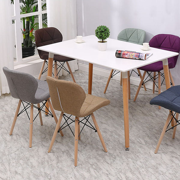 Contemporary Beech Wingback Side Chair Matte Finish Upholstered Dining Chair Clearhalo ' kitchen&dining_furn' 'Dining Chairs' 'Dining Tables & Seating' 'dining_chair' 'Furniture' 'furniture_dining_chair' 'Kitchen & Dining Furniture' 'kitchen' 4557613