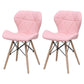 Contemporary Beech Wingback Side Chair Matte Finish Upholstered Dining Chair Pink Set of 2 Clearhalo ' kitchen&dining_furn' 'Dining Chairs' 'Dining Tables & Seating' 'dining_chair' 'Furniture' 'furniture_dining_chair' 'Kitchen & Dining Furniture' 'kitchen' 4557618