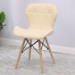 Contemporary Beech Wingback Side Chair Matte Finish Upholstered Dining Chair Off-White 1 Piece Clearhalo ' kitchen&dining_furn' 'Dining Chairs' 'Dining Tables & Seating' 'dining_chair' 'Furniture' 'furniture_dining_chair' 'Kitchen & Dining Furniture' 'kitchen' 4557626