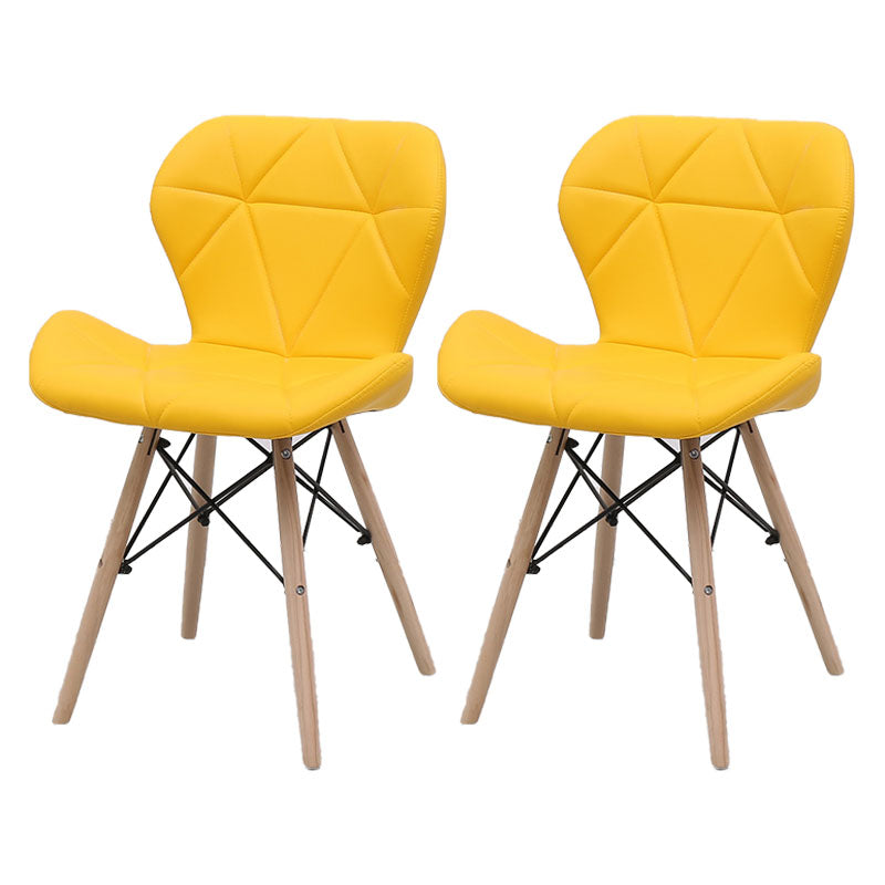 Contemporary Beech Wingback Side Chair Matte Finish Upholstered Dining Chair Golden Set of 2 Clearhalo ' kitchen&dining_furn' 'Dining Chairs' 'Dining Tables & Seating' 'dining_chair' 'Furniture' 'furniture_dining_chair' 'Kitchen & Dining Furniture' 'kitchen' 4557633