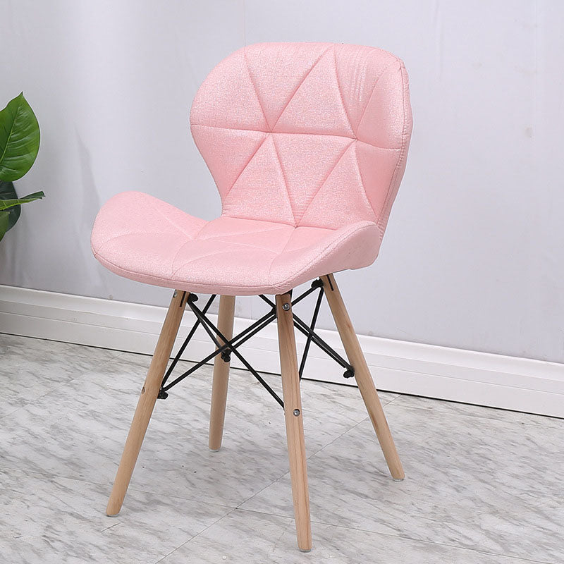 Contemporary Beech Wingback Side Chair Matte Finish Upholstered Dining Chair Rose Bloom 1 Piece Clearhalo ' kitchen&dining_furn' 'Dining Chairs' 'Dining Tables & Seating' 'dining_chair' 'Furniture' 'furniture_dining_chair' 'Kitchen & Dining Furniture' 'kitchen' 4557635