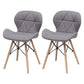 Contemporary Beech Wingback Side Chair Matte Finish Upholstered Dining Chair Grey Set of 2 Clearhalo ' kitchen&dining_furn' 'Dining Chairs' 'Dining Tables & Seating' 'dining_chair' 'Furniture' 'furniture_dining_chair' 'Kitchen & Dining Furniture' 'kitchen' 4557639