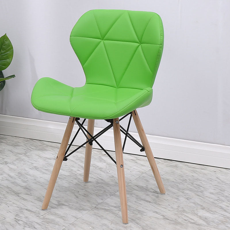 Contemporary Beech Wingback Side Chair Matte Finish Upholstered Dining Chair Green 1 Piece Clearhalo ' kitchen&dining_furn' 'Dining Chairs' 'Dining Tables & Seating' 'dining_chair' 'Furniture' 'furniture_dining_chair' 'Kitchen & Dining Furniture' 'kitchen' 4557644