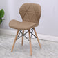 Contemporary Beech Wingback Side Chair Matte Finish Upholstered Dining Chair Light Brown 1 Piece Clearhalo ' kitchen&dining_furn' 'Dining Chairs' 'Dining Tables & Seating' 'dining_chair' 'Furniture' 'furniture_dining_chair' 'Kitchen & Dining Furniture' 'kitchen' 4557653