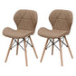 Contemporary Beech Wingback Side Chair Matte Finish Upholstered Dining Chair Light Brown Set of 2 Clearhalo ' kitchen&dining_furn' 'Dining Chairs' 'Dining Tables & Seating' 'dining_chair' 'Furniture' 'furniture_dining_chair' 'Kitchen & Dining Furniture' 'kitchen' 4557654