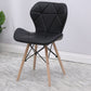 Contemporary Beech Wingback Side Chair Matte Finish Upholstered Dining Chair Black 1 Piece Clearhalo ' kitchen&dining_furn' 'Dining Chairs' 'Dining Tables & Seating' 'dining_chair' 'Furniture' 'furniture_dining_chair' 'Kitchen & Dining Furniture' 'kitchen' 4557656