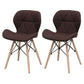 Contemporary Beech Wingback Side Chair Matte Finish Upholstered Dining Chair Dark Brown Set of 2 Clearhalo ' kitchen&dining_furn' 'Dining Chairs' 'Dining Tables & Seating' 'dining_chair' 'Furniture' 'furniture_dining_chair' 'Kitchen & Dining Furniture' 'kitchen' 4557660