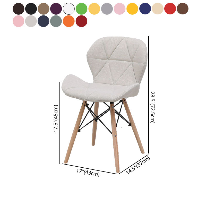 Contemporary Beech Wingback Side Chair Matte Finish Upholstered Dining Chair Clearhalo ' kitchen&dining_furn' 'Dining Chairs' 'Dining Tables & Seating' 'dining_chair' 'Furniture' 'furniture_dining_chair' 'Kitchen & Dining Furniture' 'kitchen' 4557665