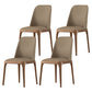 Contemporary Dining Chairs Dining Armless Side Chairs with Wooden Legs Khaki 4 Piece Set Clearhalo ' kitchen&dining_furn' 'Dining Chairs' 'Dining Tables & Seating' 'dining_chair' 'furn' 'furn_dining_chair' 'Furniture' 'furniture_dining_chair' 'Kitchen & Dining Furniture' 'kitchen' 4557686
