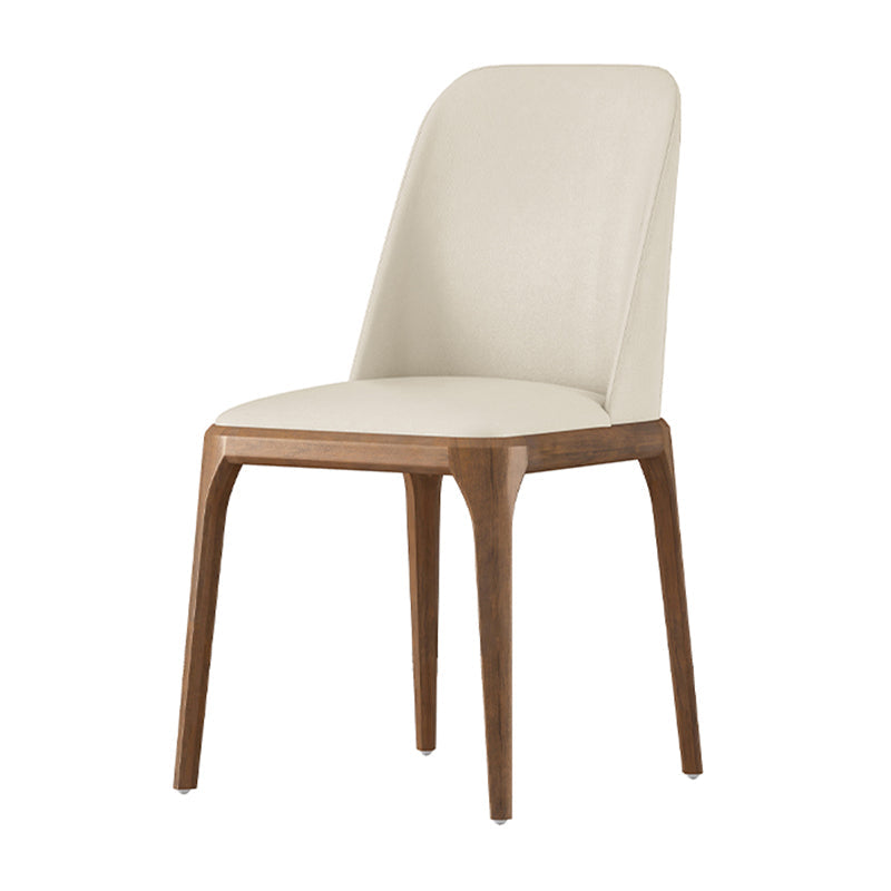 Contemporary Dining Chairs Dining Armless Side Chairs with Wooden Legs Beige 1 Piece Clearhalo ' kitchen&dining_furn' 'Dining Chairs' 'Dining Tables & Seating' 'dining_chair' 'furn' 'furn_dining_chair' 'Furniture' 'furniture_dining_chair' 'Kitchen & Dining Furniture' 'kitchen' 4557703