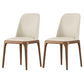 Contemporary Dining Chairs Dining Armless Side Chairs with Wooden Legs Beige 2 Piece Set Clearhalo ' kitchen&dining_furn' 'Dining Chairs' 'Dining Tables & Seating' 'dining_chair' 'furn' 'furn_dining_chair' 'Furniture' 'furniture_dining_chair' 'Kitchen & Dining Furniture' 'kitchen' 4557704