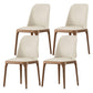 Contemporary Dining Chairs Dining Armless Side Chairs with Wooden Legs Beige 4 Piece Set Clearhalo ' kitchen&dining_furn' 'Dining Chairs' 'Dining Tables & Seating' 'dining_chair' 'furn' 'furn_dining_chair' 'Furniture' 'furniture_dining_chair' 'Kitchen & Dining Furniture' 'kitchen' 4557705