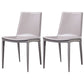 Modern Leather Armless Dining Chair Metal Dining Room Chair for Home Use Gray-White 2 Piece Set Clearhalo ' kitchen&dining_furn' 'Dining Chairs' 'Dining Tables & Seating' 'dining_chair' 'furn' 'furn_dining_chair' 'Furniture' 'furniture_dining_chair' 'Kitchen & Dining Furniture' 'kitchen' 4557715