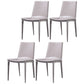 Modern Leather Armless Dining Chair Metal Dining Room Chair for Home Use Gray-White 4 Piece Set Clearhalo ' kitchen&dining_furn' 'Dining Chairs' 'Dining Tables & Seating' 'dining_chair' 'furn' 'furn_dining_chair' 'Furniture' 'furniture_dining_chair' 'Kitchen & Dining Furniture' 'kitchen' 4557717