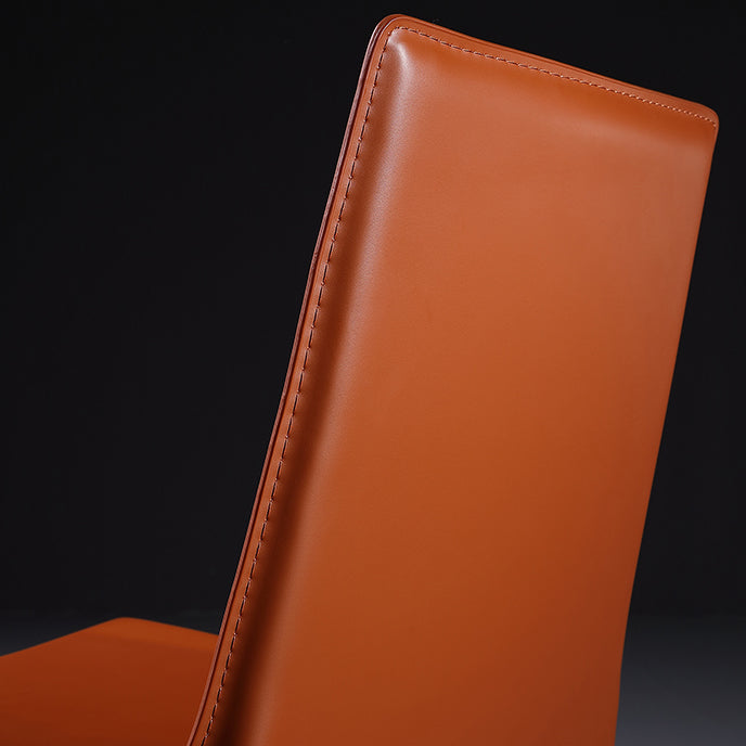 Modern Leather Armless Dining Chair Metal Dining Room Chair for Home Use Clearhalo ' kitchen&dining_furn' 'Dining Chairs' 'Dining Tables & Seating' 'dining_chair' 'furn' 'furn_dining_chair' 'Furniture' 'furniture_dining_chair' 'Kitchen & Dining Furniture' 'kitchen' 4557721