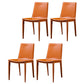 Modern Leather Armless Dining Chair Metal Dining Room Chair for Home Use Orange 4 Piece Set Clearhalo ' kitchen&dining_furn' 'Dining Chairs' 'Dining Tables & Seating' 'dining_chair' 'furn' 'furn_dining_chair' 'Furniture' 'furniture_dining_chair' 'Kitchen & Dining Furniture' 'kitchen' 4557723