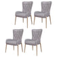 Glam PU Leather Dining Room Chairs Metal Dining Arm Chair for Home Use Grey 4 Piece Set Clearhalo ' kitchen&dining_furn' 'Dining Chairs' 'Dining Tables & Seating' 'dining_chair' 'furn' 'furn_dining_chair' 'Furniture' 'furniture_dining_chair' 'Kitchen & Dining Furniture' 'kitchen' 4557731