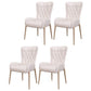 Glam PU Leather Dining Room Chairs Metal Dining Arm Chair for Home Use White 4 Piece Set Clearhalo ' kitchen&dining_furn' 'Dining Chairs' 'Dining Tables & Seating' 'dining_chair' 'furn' 'furn_dining_chair' 'Furniture' 'furniture_dining_chair' 'Kitchen & Dining Furniture' 'kitchen' 4557736