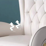 Glam PU Leather Dining Room Chairs Metal Dining Arm Chair for Home Use Clearhalo ' kitchen&dining_furn' 'Dining Chairs' 'Dining Tables & Seating' 'dining_chair' 'furn' 'furn_dining_chair' 'Furniture' 'furniture_dining_chair' 'Kitchen & Dining Furniture' 'kitchen' 4557739