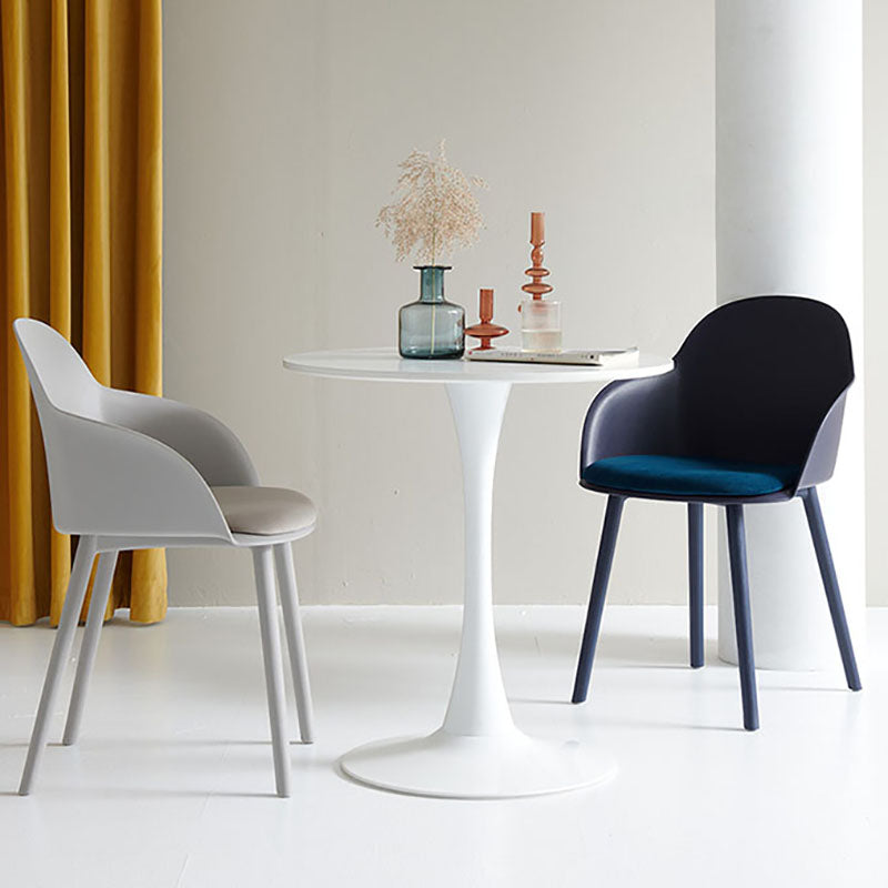 Contemporary Dining Chairs Solid Back Dining Arm Side Chairs with Plastic Legs Clearhalo ' kitchen&dining_furn' 'Dining Chairs' 'Dining Tables & Seating' 'dining_chair' 'furn' 'furn_dining_chair' 'Furniture' 'furniture_dining_chair' 'Kitchen & Dining Furniture' 'kitchen' 4557753
