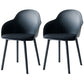Contemporary Dining Chairs Solid Back Dining Arm Side Chairs with Plastic Legs Black 2 Piece Set Clearhalo ' kitchen&dining_furn' 'Dining Chairs' 'Dining Tables & Seating' 'dining_chair' 'furn' 'furn_dining_chair' 'Furniture' 'furniture_dining_chair' 'Kitchen & Dining Furniture' 'kitchen' 4557770