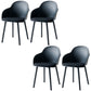 Contemporary Dining Chairs Solid Back Dining Arm Side Chairs with Plastic Legs Black 4 Piece Set Clearhalo ' kitchen&dining_furn' 'Dining Chairs' 'Dining Tables & Seating' 'dining_chair' 'furn' 'furn_dining_chair' 'Furniture' 'furniture_dining_chair' 'Kitchen & Dining Furniture' 'kitchen' 4557771