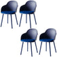 Contemporary Dining Chairs Solid Back Dining Arm Side Chairs with Plastic Legs Dark Blue 4 Piece Set Clearhalo ' kitchen&dining_furn' 'Dining Chairs' 'Dining Tables & Seating' 'dining_chair' 'furn' 'furn_dining_chair' 'Furniture' 'furniture_dining_chair' 'Kitchen & Dining Furniture' 'kitchen' 4557777