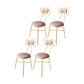 Nordic Style Open Back Side Chairs Upholstered Dining Armless Chairs for Home Pink 4 Piece Set Clearhalo ' kitchen&dining_furn' 'Dining Chairs' 'Dining Tables & Seating' 'dining_chair' 'furn' 'furn_dining_chair' 'Furniture' 'furniture_dining_chair' 'Kitchen & Dining Furniture' 'kitchen' 4557783
