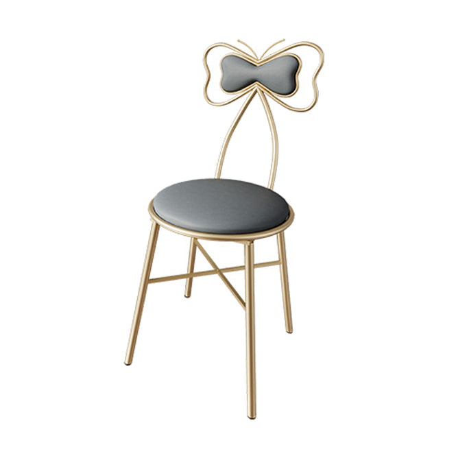 Nordic Style Open Back Side Chairs Upholstered Dining Armless Chairs for Home Dark Blue-Gray 1 Piece Clearhalo ' kitchen&dining_furn' 'Dining Chairs' 'Dining Tables & Seating' 'dining_chair' 'furn' 'furn_dining_chair' 'Furniture' 'furniture_dining_chair' 'Kitchen & Dining Furniture' 'kitchen' 4557786