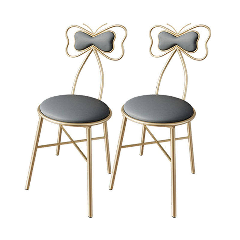 Nordic Style Open Back Side Chairs Upholstered Dining Armless Chairs for Home Dark Blue-Gray 2 Piece Set Clearhalo ' kitchen&dining_furn' 'Dining Chairs' 'Dining Tables & Seating' 'dining_chair' 'furn' 'furn_dining_chair' 'Furniture' 'furniture_dining_chair' 'Kitchen & Dining Furniture' 'kitchen' 4557787