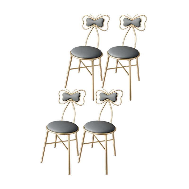 Nordic Style Open Back Side Chairs Upholstered Dining Armless Chairs for Home Dark Blue-Gray 4 Piece Set Clearhalo ' kitchen&dining_furn' 'Dining Chairs' 'Dining Tables & Seating' 'dining_chair' 'furn' 'furn_dining_chair' 'Furniture' 'furniture_dining_chair' 'Kitchen & Dining Furniture' 'kitchen' 4557790