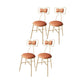 Nordic Style Open Back Side Chairs Upholstered Dining Armless Chairs for Home Orange 4 Piece Set Clearhalo ' kitchen&dining_furn' 'Dining Chairs' 'Dining Tables & Seating' 'dining_chair' 'furn' 'furn_dining_chair' 'Furniture' 'furniture_dining_chair' 'Kitchen & Dining Furniture' 'kitchen' 4557796