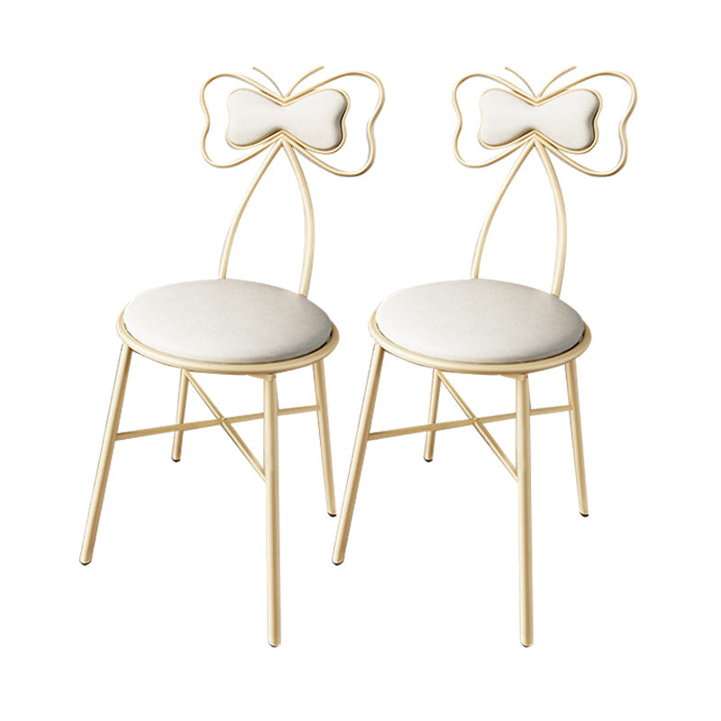 Nordic Style Open Back Side Chairs Upholstered Dining Armless Chairs for Home Cream Gray 2 Piece Set Clearhalo ' kitchen&dining_furn' 'Dining Chairs' 'Dining Tables & Seating' 'dining_chair' 'furn' 'furn_dining_chair' 'Furniture' 'furniture_dining_chair' 'Kitchen & Dining Furniture' 'kitchen' 4557799