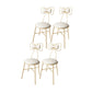 Nordic Style Open Back Side Chairs Upholstered Dining Armless Chairs for Home Cream Gray 4 Piece Set Clearhalo ' kitchen&dining_furn' 'Dining Chairs' 'Dining Tables & Seating' 'dining_chair' 'furn' 'furn_dining_chair' 'Furniture' 'furniture_dining_chair' 'Kitchen & Dining Furniture' 'kitchen' 4557800