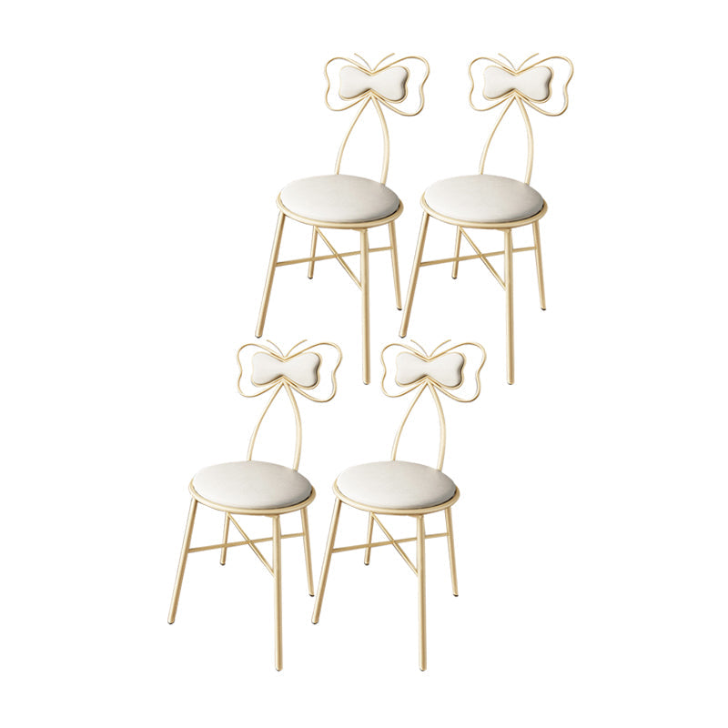Nordic Style Open Back Side Chairs Upholstered Dining Armless Chairs for Home Cream Gray 4 Piece Set Clearhalo ' kitchen&dining_furn' 'Dining Chairs' 'Dining Tables & Seating' 'dining_chair' 'furn' 'furn_dining_chair' 'Furniture' 'furniture_dining_chair' 'Kitchen & Dining Furniture' 'kitchen' 4557800