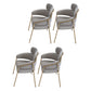 Glam Velvet Arm Dining Chairs Metal Dining Chair for Restaurant Use Grey 4 Piece Set Clearhalo ' kitchen&dining_furn' 'Dining Chairs' 'Dining Tables & Seating' 'dining_chair' 'furn' 'furn_dining_chair' 'Furniture' 'furniture_dining_chair' 'Kitchen & Dining Furniture' 'kitchen' 4557807