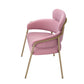 Glam Velvet Arm Dining Chairs Metal Dining Chair for Restaurant Use Pink 1 Piece Clearhalo ' kitchen&dining_furn' 'Dining Chairs' 'Dining Tables & Seating' 'dining_chair' 'furn' 'furn_dining_chair' 'Furniture' 'furniture_dining_chair' 'Kitchen & Dining Furniture' 'kitchen' 4557808