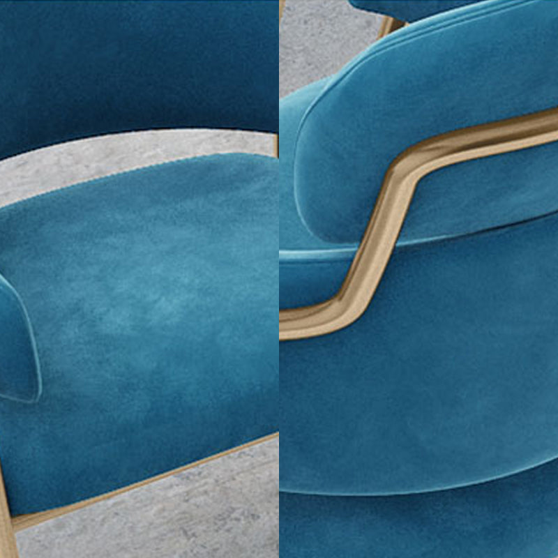 Glam Velvet Arm Dining Chairs Metal Dining Chair for Restaurant Use Clearhalo ' kitchen&dining_furn' 'Dining Chairs' 'Dining Tables & Seating' 'dining_chair' 'furn' 'furn_dining_chair' 'Furniture' 'furniture_dining_chair' 'Kitchen & Dining Furniture' 'kitchen' 4557812