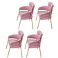 Glam Velvet Arm Dining Chairs Metal Dining Chair for Restaurant Use Pink 4 Piece Set Clearhalo ' kitchen&dining_furn' 'Dining Chairs' 'Dining Tables & Seating' 'dining_chair' 'furn' 'furn_dining_chair' 'Furniture' 'furniture_dining_chair' 'Kitchen & Dining Furniture' 'kitchen' 4557813