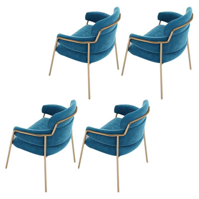 Glam Velvet Arm Dining Chairs Metal Dining Chair for Restaurant Use Blue 4 Piece Set Clearhalo ' kitchen&dining_furn' 'Dining Chairs' 'Dining Tables & Seating' 'dining_chair' 'furn' 'furn_dining_chair' 'Furniture' 'furniture_dining_chair' 'Kitchen & Dining Furniture' 'kitchen' 4557818
