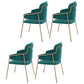 Glam Velvet Arm Dining Chairs Metal Dining Chair for Restaurant Use Blackish Green 4 Piece Set Clearhalo ' kitchen&dining_furn' 'Dining Chairs' 'Dining Tables & Seating' 'dining_chair' 'furn' 'furn_dining_chair' 'Furniture' 'furniture_dining_chair' 'Kitchen & Dining Furniture' 'kitchen' 4557821
