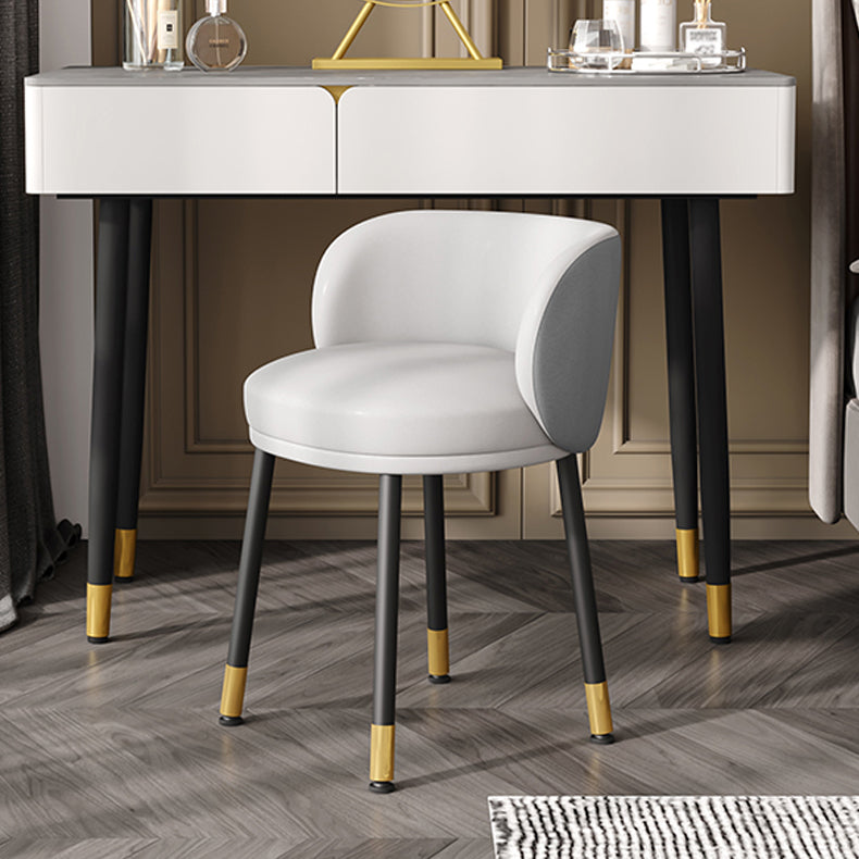 Nordic Style Armless Solid Back Chair Upholstered Side Chairs Clearhalo ' kitchen&dining_furn' 'Dining Chairs' 'Dining Tables & Seating' 'dining_chair' 'furn' 'furn_dining_chair' 'Furniture' 'furniture_dining_chair' 'Kitchen & Dining Furniture' 'kitchen' 4557823