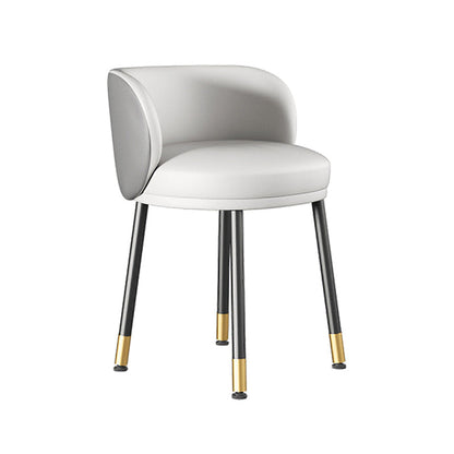 Nordic Style Armless Solid Back Chair Upholstered Side Chairs Grey 1 Piece Clearhalo ' kitchen&dining_furn' 'Dining Chairs' 'Dining Tables & Seating' 'dining_chair' 'furn' 'furn_dining_chair' 'Furniture' 'furniture_dining_chair' 'Kitchen & Dining Furniture' 'kitchen' 4557824